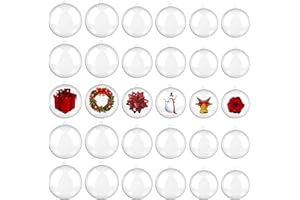 ELJGKKL Clear Ornaments for Crafts Fillable, 30 pcs (3.15/2.76/2.36inche) Clear Plastic Ornaments Balls, DIY Christmas Ornaments, Fillable Ornaments for Christmas Tree, Home Decor, Wedding and Party