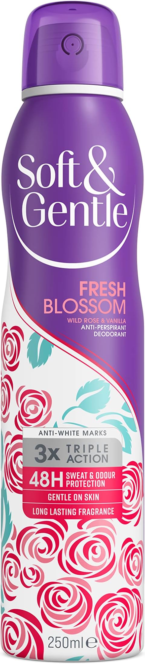 Soft & Gentle Fresh Blossom Antiperspirant Deodorant Spray 250ml 48h Protection
