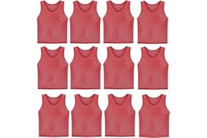 Tych3L Scrimmage Training Vest Kids Youth Adult Soccer Practice Jersey Athletic Pinnies (6 & 12 Pack)