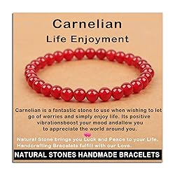 AD Beads Handmade Gemstone Stretch Elastic Bracelet