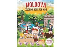Moldova Coloring Book for kids with facts