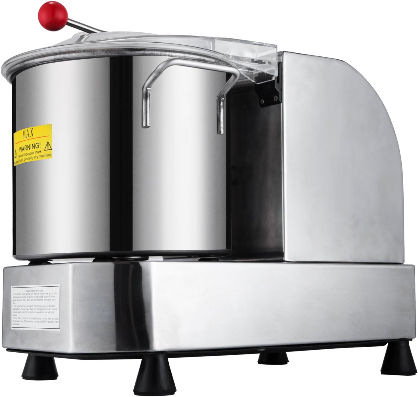 FinbFaby Food Cutter 12L Food Grinder Machine 850/2000RPM Food Mixer Commercial Food Grinder Stainless Steel Food Grinder Electric (12L)