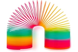 S SMAZINSTAR Original Slinky Toy, Giant Magic Rainbow Springs Toy Long Plastic Magic Spring a Classic Novelty Toy for Boys and Girls,Gifts, Birthdays Party, Favors (Rainbow)