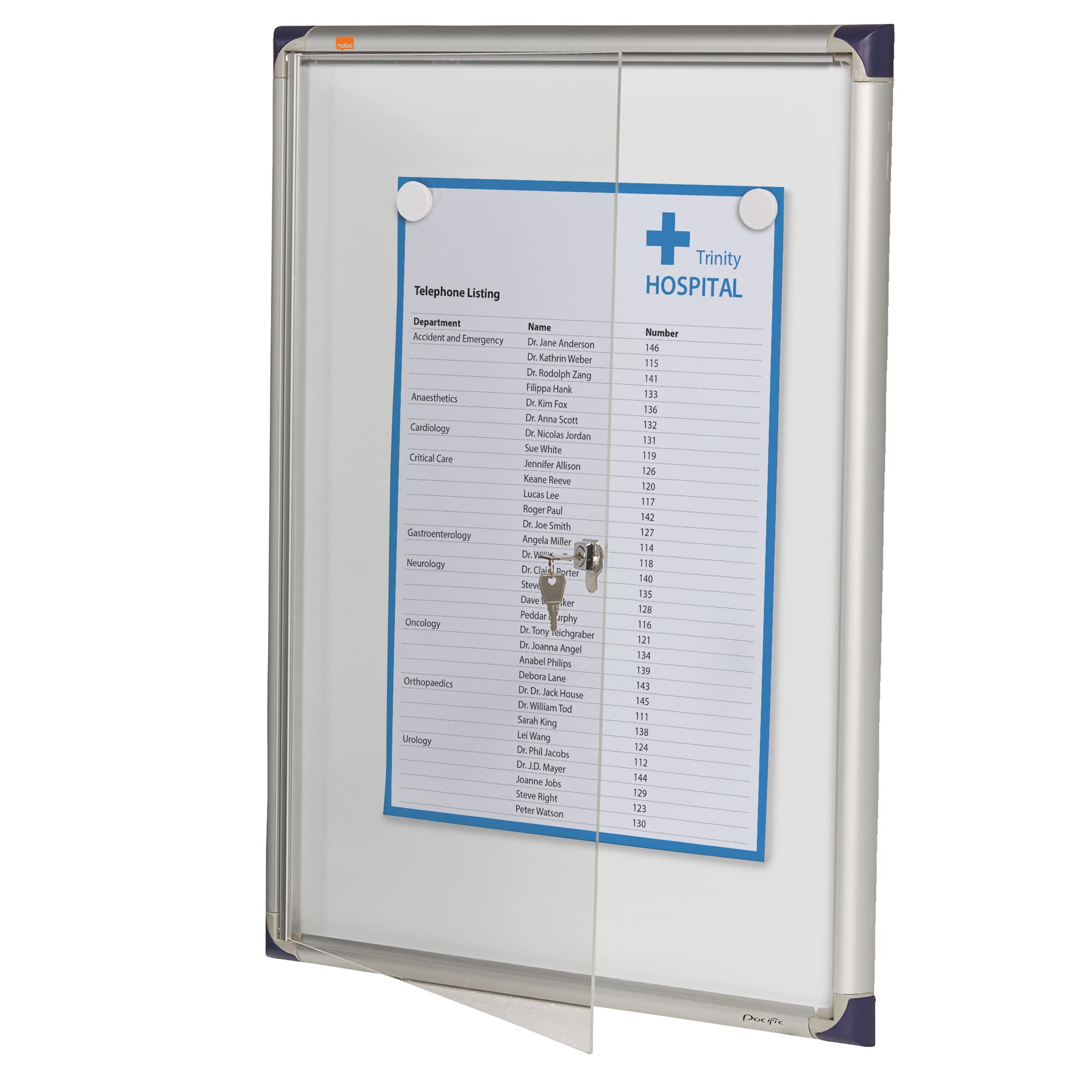 Nobo Extra Flat Glazed Case Magnetic (4 x A4)