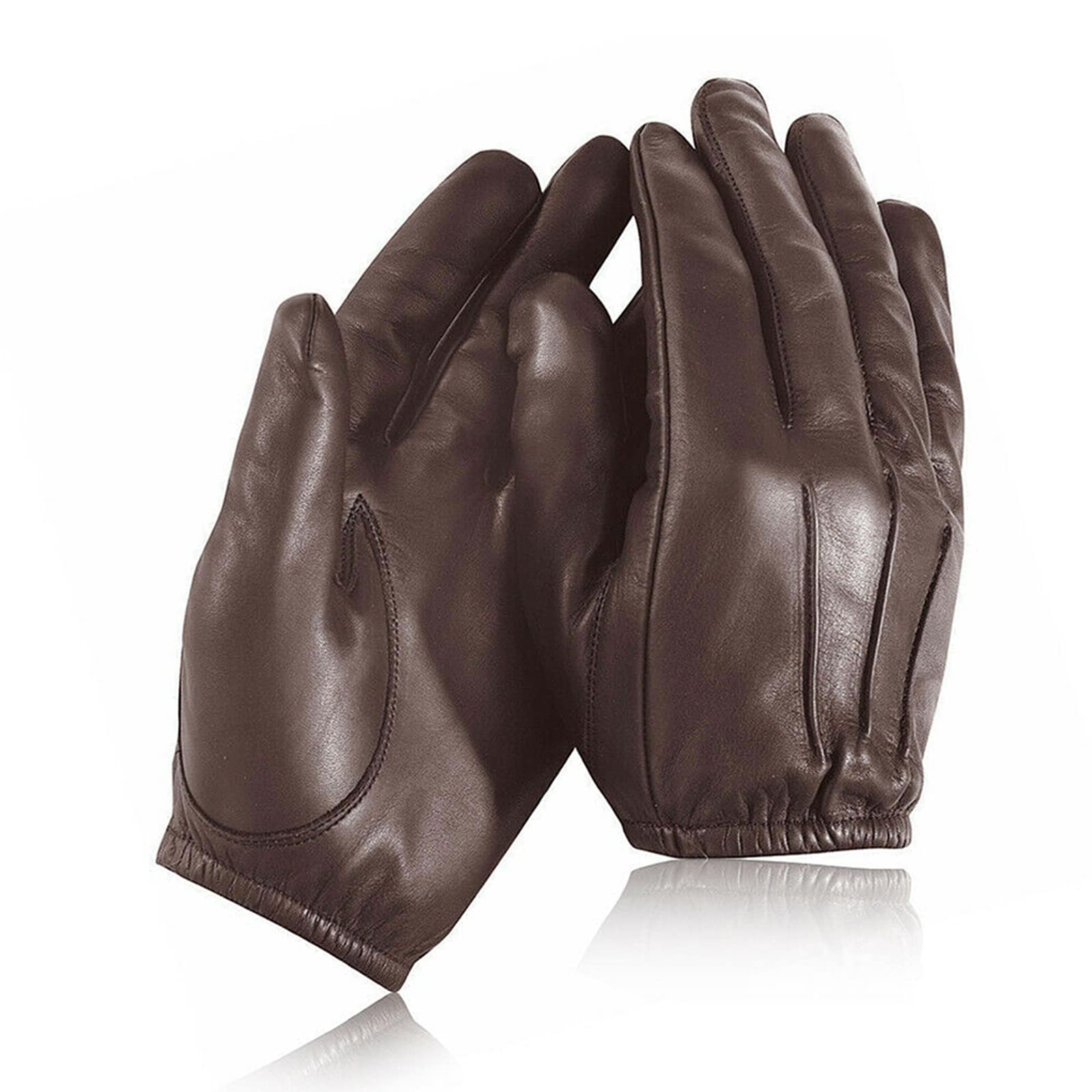 Swift Wear Anti-Slash Kevlar Lined Police Fire Resistant Leather Workwear Protection Gloves Heat Resistance Security SIA (S, Brown)