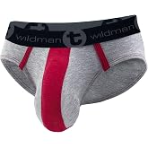Wildmant Stretch Cotton Big Boy Pouch Brief Gray/Black