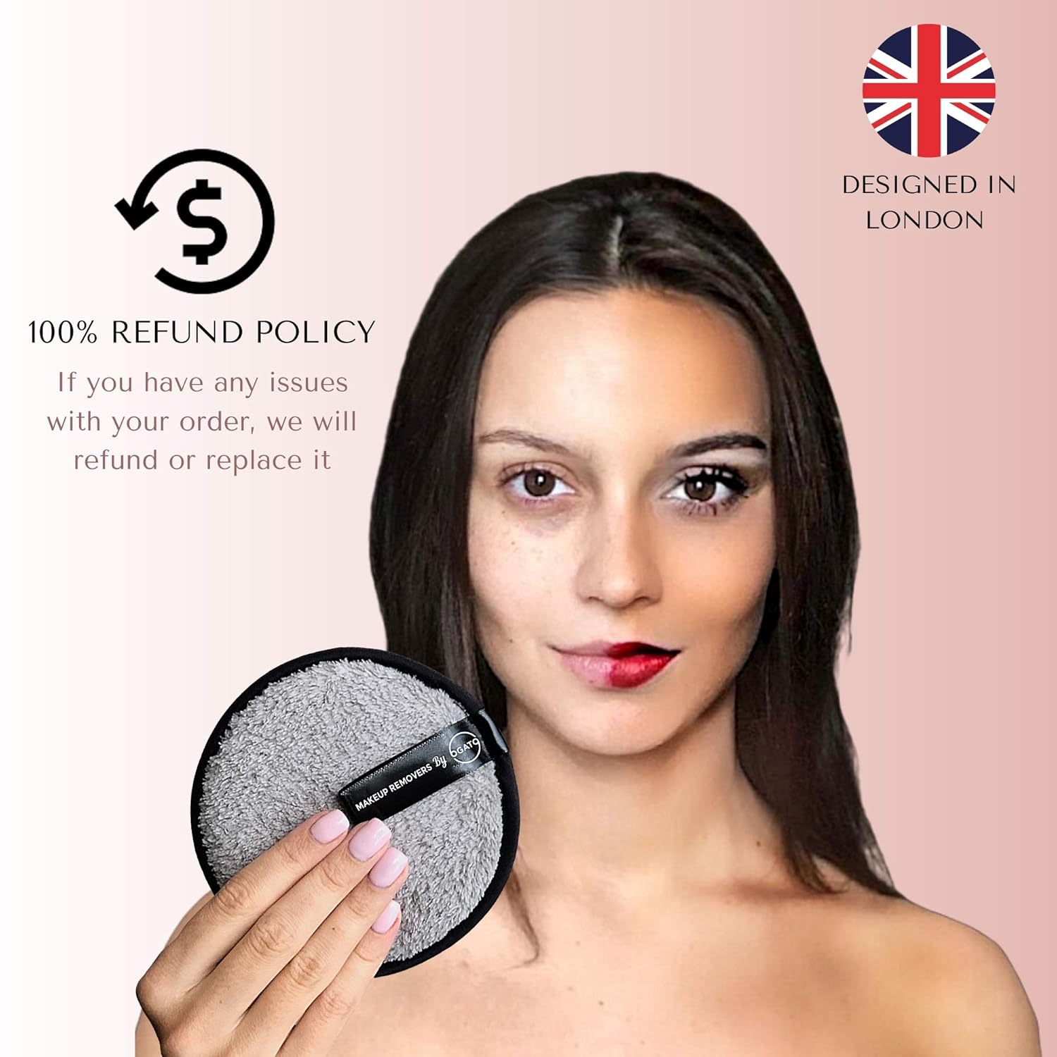 Reusable Makeup Remover Pads & Cloths For Face & Eyes By Ogato - Just Use Water - Washable - EXTRA Large Double-sided Set - Eco-friendly, Suits All Skin Types, FREE Laundry Bag & Makeup Headband : Beauty