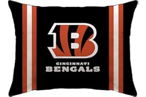 Pegasus Home Fashions Black Cincinnati Bengals 20" x 26" Plush Bed Pillow