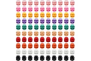 100 Pcs Assorted Color Plastic Double Hole Spring Cord Lock End Stopper Fastener Slider Toggles Clip for Parachute Buckle