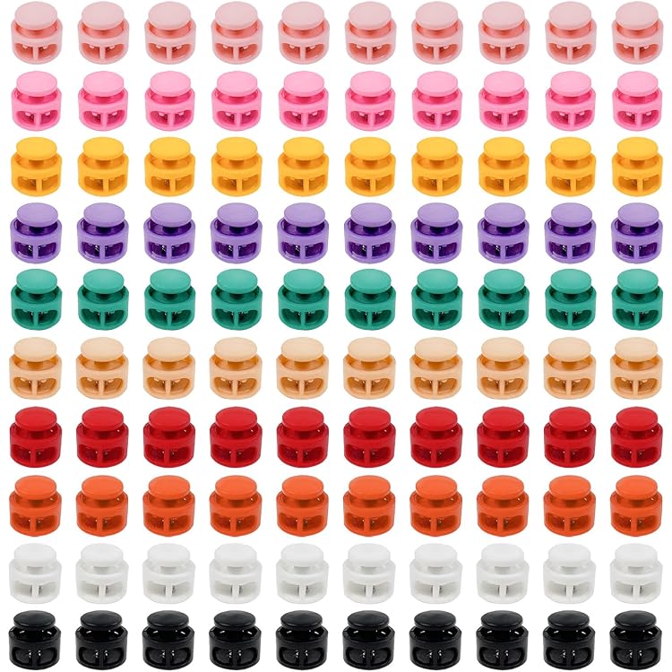 Lot De 20 Cordons De Serrage Avec Verrous Doubles Uxcell - 5mm De Diamètre - Neuf