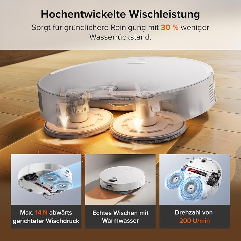 Saros 20 Neo Saugroboter mit Wischfunktion, 36.000 Pa Saugkraft
