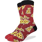 Good Luck Sock Men's Pizza Socks, Adult, Shoe Size 7-12