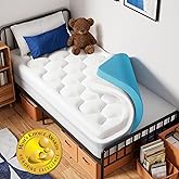 OhGeni Cooling 4 Inch Twin XL Dual Layer Mattress Topper, 2 Inch Gel Memory Foam,2 Inch Soft Pillow Top Pad, College Dorm Essentials Bedroom Mattresses Cover, Comfortable Sleep and Back Pain Relief