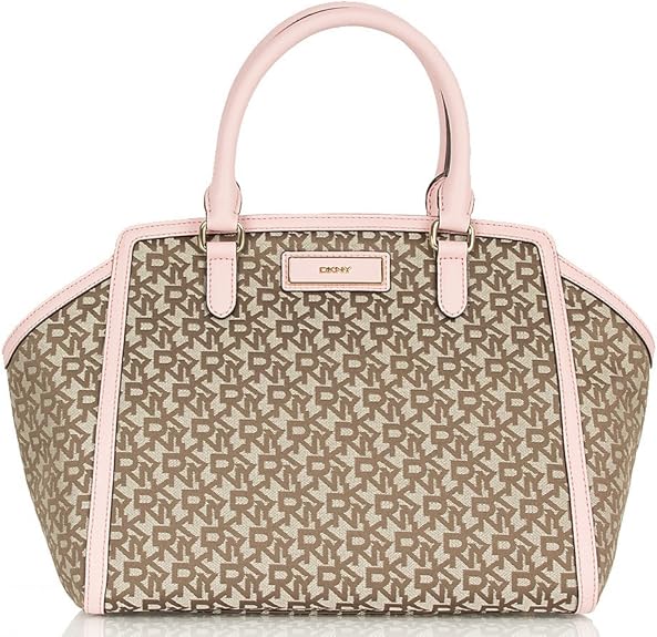 DKNY Pink R1410707 Women's Logo Printed Tote Bag Pink Leather Amazon