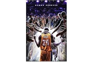 GEATAYCH Kobe Canvas Wall Art Poster Kobe Gigi Legendary Basketball Player Posters Inspirational Sports Superstar Oil Painting Modern Room Aesthetic Wall Decor for Home Gym Bedroom Dorm 12x18 Inch Unframed