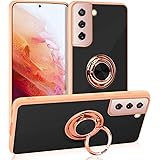 WWW Case for Samsung Galaxy S21/Galaxy S21 5G 6.2" with Built-in 360° Rotating Ring Kickstand Fit Magnetic Car Mount Ultra-Th
