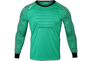 Kalci Soccer Goalie Shirt, Padded Goalkeeper Jersey, Youth/Adult & Kids Sizes, Long Sleeve Football Padded Shirt Mens