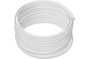 Houseables 1/4 Tubing, Clear Tubing, Clear Hose, 1/4” ID x 3/8” OD, 100FT, Plastic Tube, Vinyl Hose, Flexible, PVC, Food Grade, Industrial Flex Pipe For Water, Brewing, Beverage Pump, Homebrew, Siphon