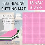 Headley Tools 18x24 Inch Self Healing Cutting Mat Double Sided Pink/Purple view 2