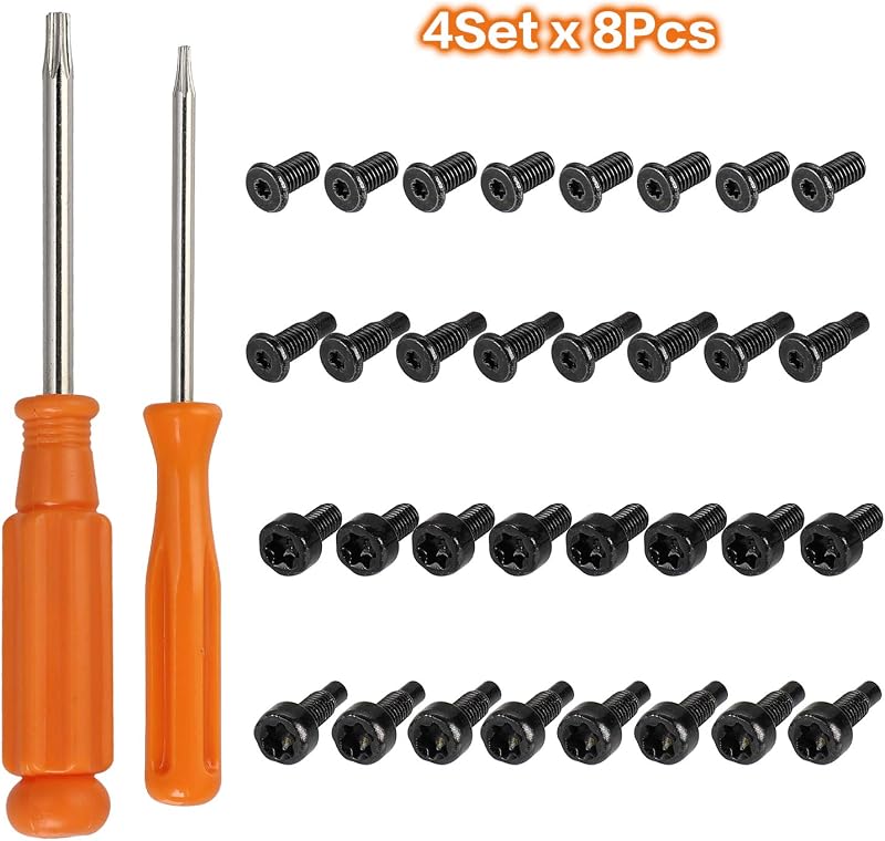 FandWay 32Pcs Ring Doorbell Screws & 2 Screwdrivers Kit T15 T6 for Ring Pro
