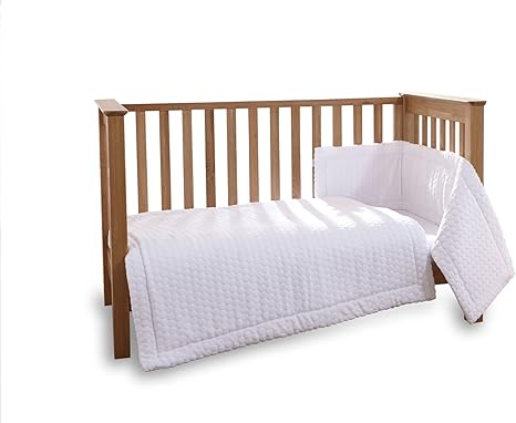 white cot bed bedding
