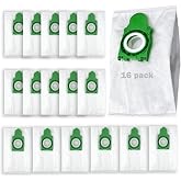 16-Pack 8300ER Vacuum Bags | Compatible with SEBO Airbelt E Series (E1, E2,E3) Canister Vacuums,4-Layer Ultra Filterbox,#8300AM Filter Bags