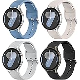 4 Pack Bands Compatible with Samsung Galaxy Watch 7 6 5 4 40mm 44mm/Watch 6 4 Classic/Watch 5 Pro/Active 2 Band, 20mm Silicone Strap for Women Men