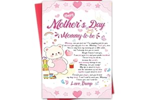 LiuuLi Lovely Mother To Be Mother’s Day Card, Cute Happy Mothers Day Gifts for Mom-to-be from Baby