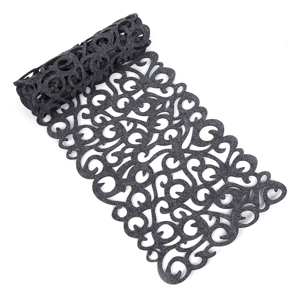 Yosoo Rectangle Felt Table Runner 7 Colors Table Mats For Home Kitchen Decoration-40 X 11inch (Color : Gray)