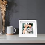 YiPinYin 3x 8x8 Inch White Photo Frames Set with Mount 6x6 or 8x8 Display view 3