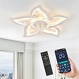 LEDIARY Flower Ceiling Fans with Lights and