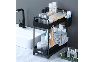 Under Sink Organizer 2 Tier Under Sink Organizer for Bathroom Under Sink Organizers and Storage for Bathroom Kitchen Comes Wi