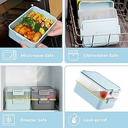 linoroso Stackable Bento Box Adult Lunch Box | Meet