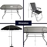 Samuel Alexander 6 Seater Garden Furniture Set with Parasol Table Chairs view 3