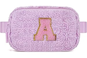 Uygafly Birthday Christmas Gifts for 5 6 7 8 9 10 11 12 13 14 15 16 Year Old Girl,Initials Fanny Pack Crossbody Bag for Girls Kids,Stocking Stuffers Trendy Cute Purse Stuff - A,Lavender