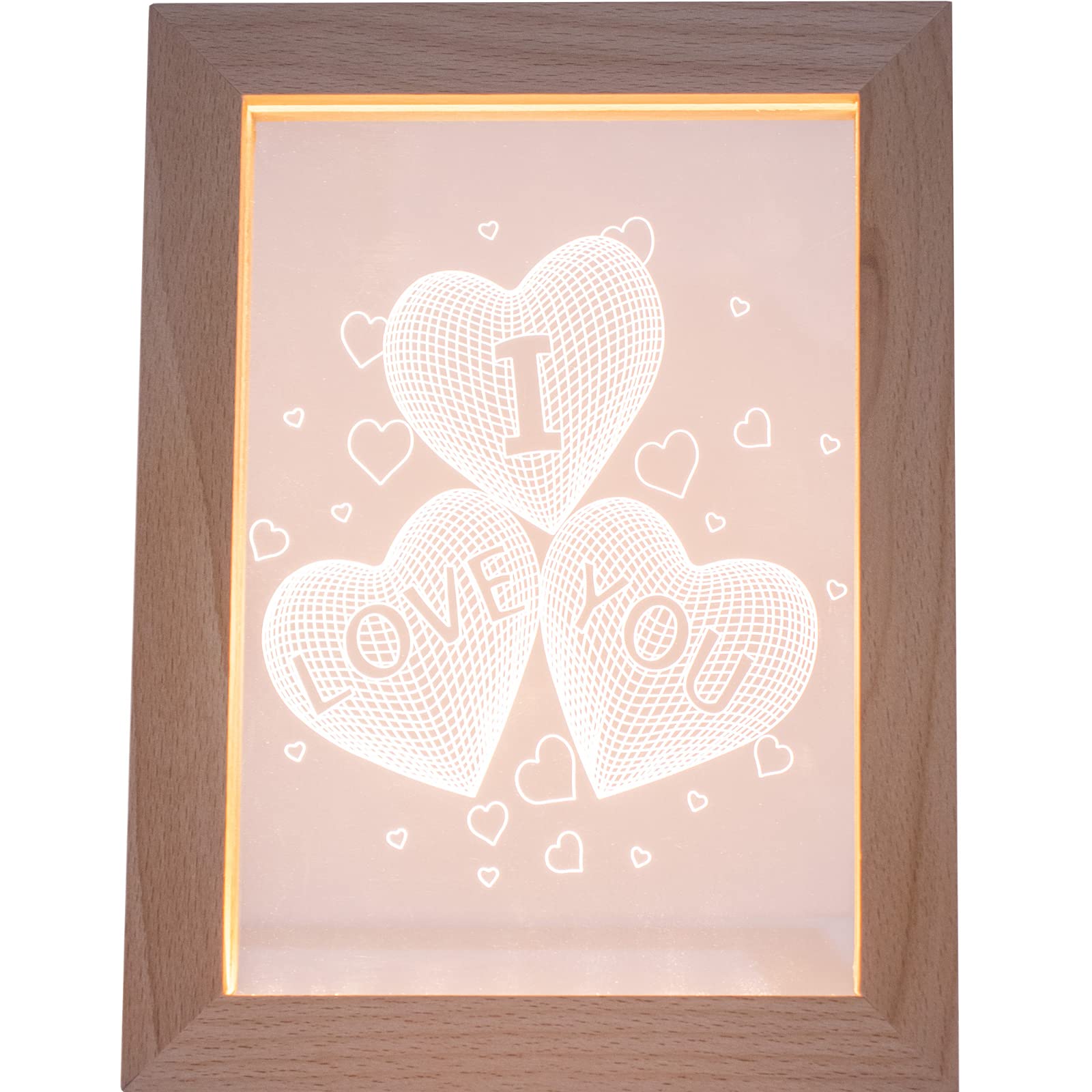 I Love You gifts for her & him -3D LED Picture frame Love Lamp- gifts for girlfriend and boyfriend- USB Powered - UK SELLER