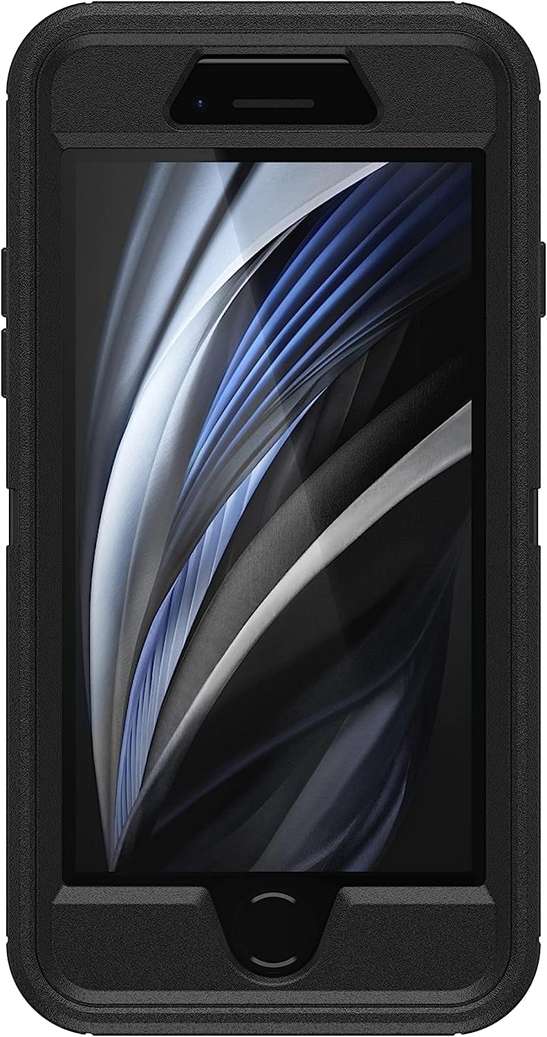 OtterBox Defender Series Series Case for iPhone SE (2nd gen - 2020) and iPhone 8/7 (NOT Plus) - Retail Packaging - Black