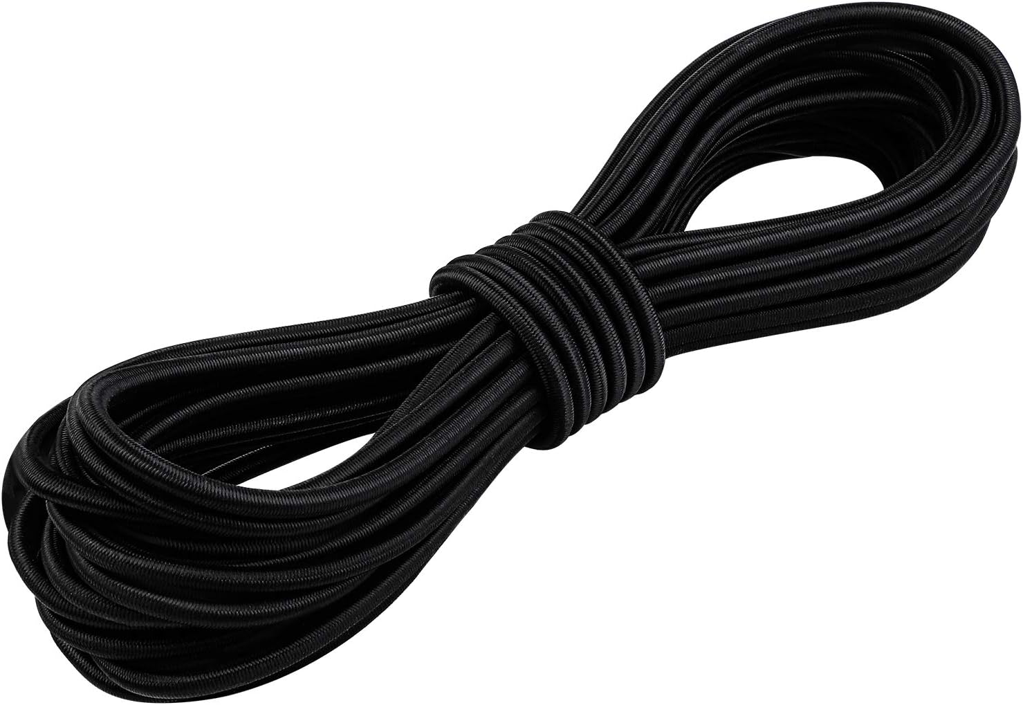 Aodaer Bungee Shock Cords Elastic Band Nylon Cords Heavy Stretchy String Rope for Marine Kayak, Tie Down, Trailer Strap or DIY Applications (1/4 inch x 32 feet, black) - - 