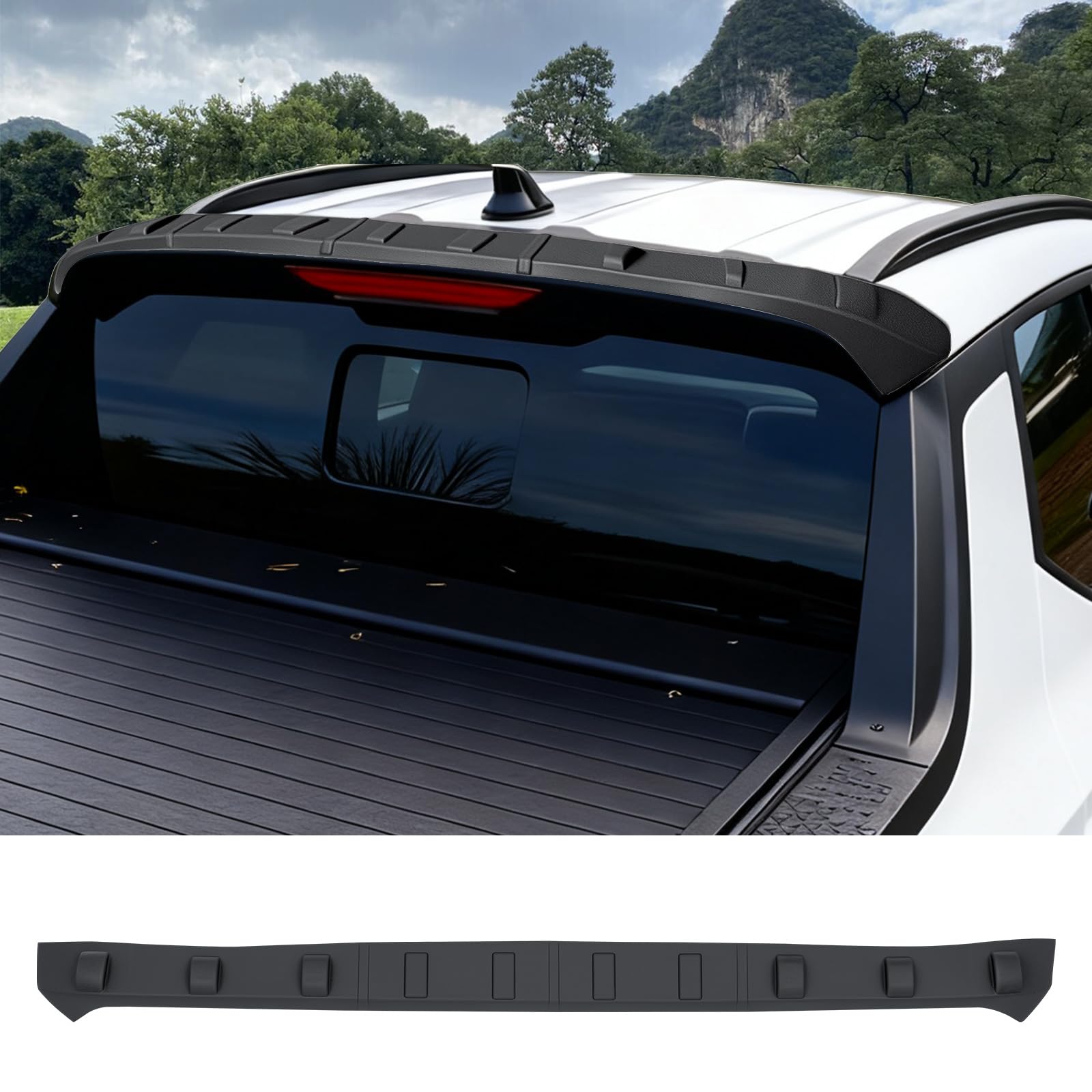 Photo 1 of Titibett Truck Roof Spoiler Compatible with 2021-2025 Hyundai Santa Cruz Rear Roof Protector Wing Fits for Santa Cruz Accessories Roof Mat Third Brake Light
