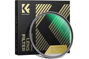 K&F CONCEPT 49mm Black Diffusion 1/4 Filter Mist Cinematic Effect Filter with 28 Layer Nano Coating for Video/Vlog/Portrait P