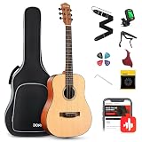 Donner 3/4 Acoustic Guitar Kit 36 Inch Dreadnought Acustica Guitarra Bundle for Beginner Adult Youth Travel With Steel String Spruce Wood Gig Bag Tuner Pickguard Right Hand