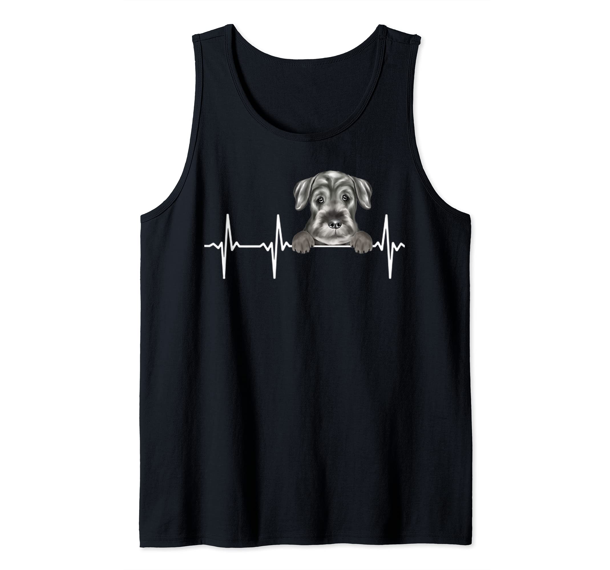 Funny Dog Heartbeat For Standard Schnauzer Lovers Tank Top