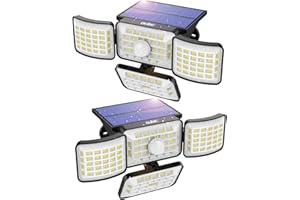 oulac Solar Outdoor Lights, 250 LED 3 Modes Solar Motion Sensor Lights, IP65 Waterproof Full Coverage Security Flood Lights for Outside, 2Pack