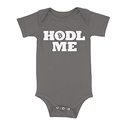 Luxxology HODL Me Baby Infant Bodysuit, Charcoal 12M
