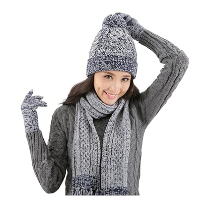 womens hat scarf and glove set