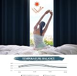 PONY DANCE Blackout Curtain Navy 52x54 Eyelet Panel Thermal Energy Saving view 3