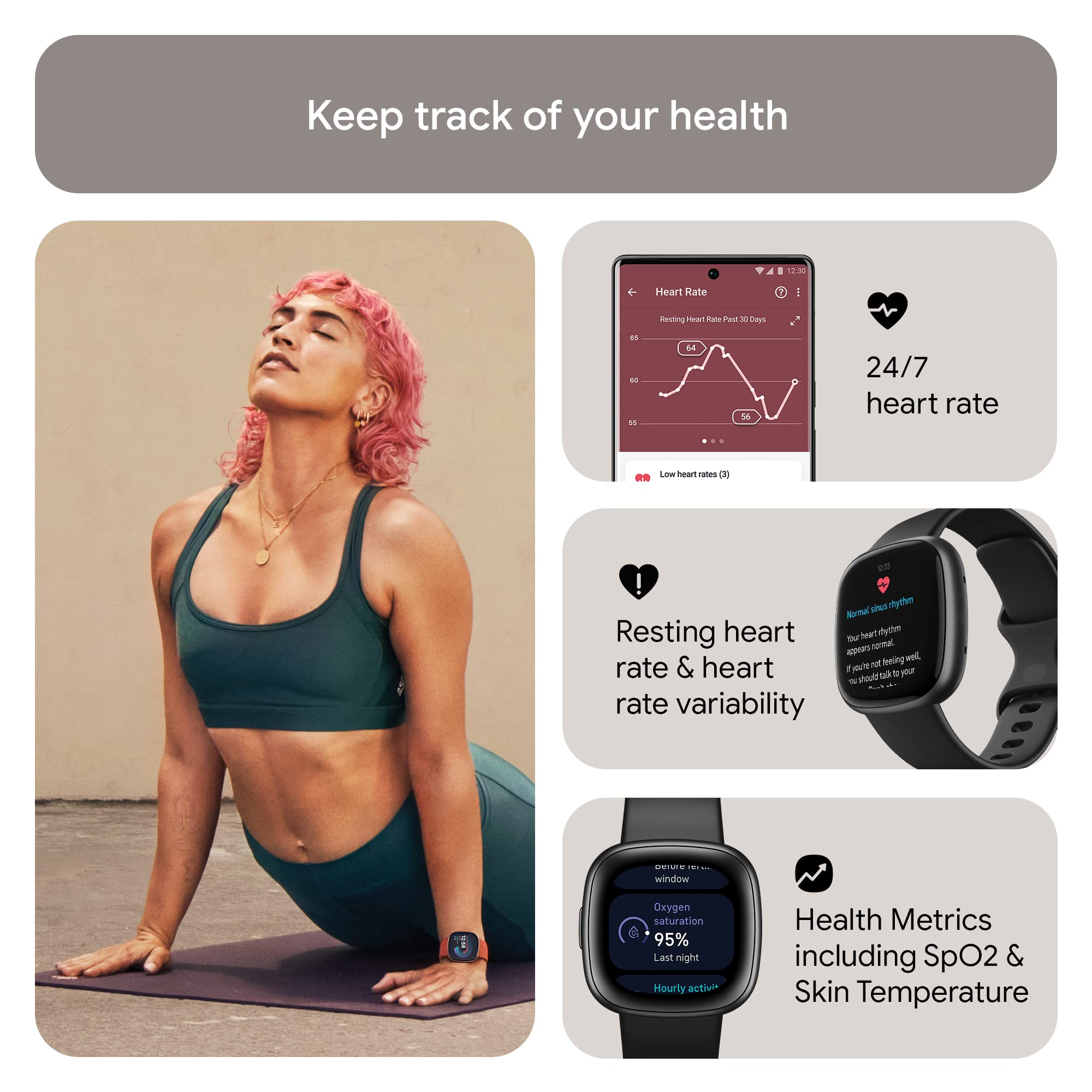 Google Fitbit Fitness Smart Watch