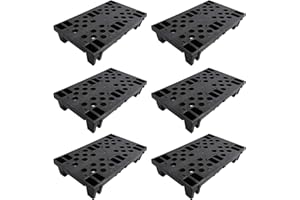 RHFUGBOJ Plastic Pallets, Lightweight Moisture-Proof Floor Pallet, Interlocking with Breathable Grids Storage Pad, Applicable to Indoor and Outdoor, Garages, Kitchen, Basement (6 Pcs 11.8 * 19.7 * 3.9)