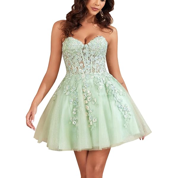 Amazon.com: Dydsz Women's 2 Piece Black Prom Dress Short A Line Tulle Homecoming  Dresses for Teens Appliques Beaded Graduation Party Dress Size 2 :  Clothing, Shoes & Jewelry