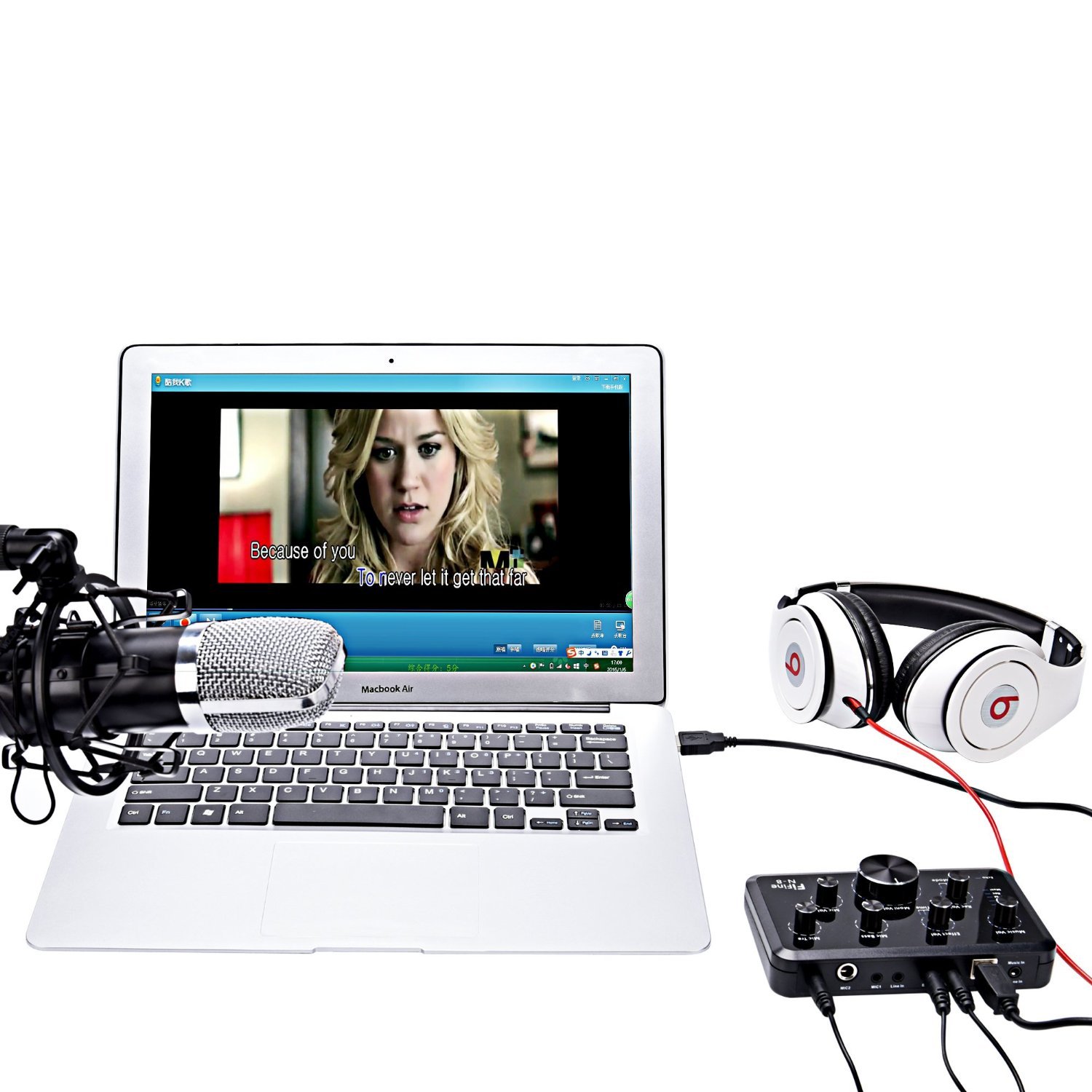 External Sound Card Fifine Audio Recording Interface USB Sound Box and